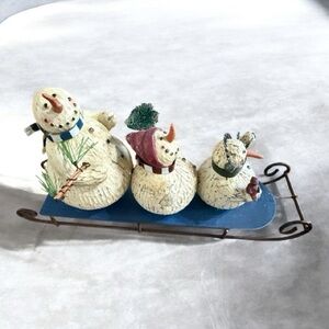 Charming Snowman Family Holiday Decoration